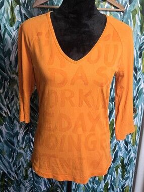 Escada Sport Orange V-Neck Women's Top